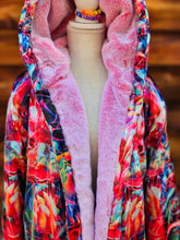 Off to See the Wizard Crushed Velvet Cloak with Pink Faux Fur lining