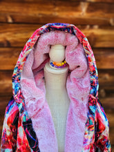 Off to See the Wizard Crushed Velvet Cloak with Pink Faux Fur lining