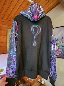 PRE-ORDER: Threshold Consciousness Dripper Hoodie (Zip Up OR Pullover) with Pink Faux Fur in the hood