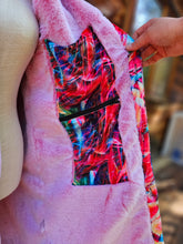 Off to See the Wizard Crushed Velvet Cloak with Pink Faux Fur lining