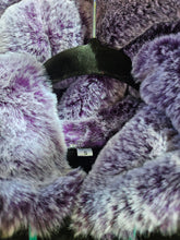 SMALL: Isis/Ina May Banjo Glass Remix Pullover Hoodie with Purple Faux Fur lined in the hood