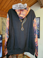 XL Dragon's Lair Pullover Dripper Hoodie with Brown Faux Fur in the hood