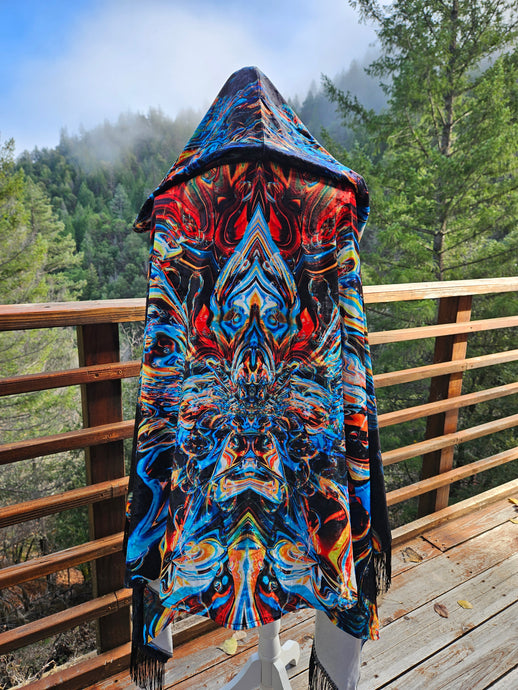 Mercury in Retrograde Velvet Hooded Pashmina