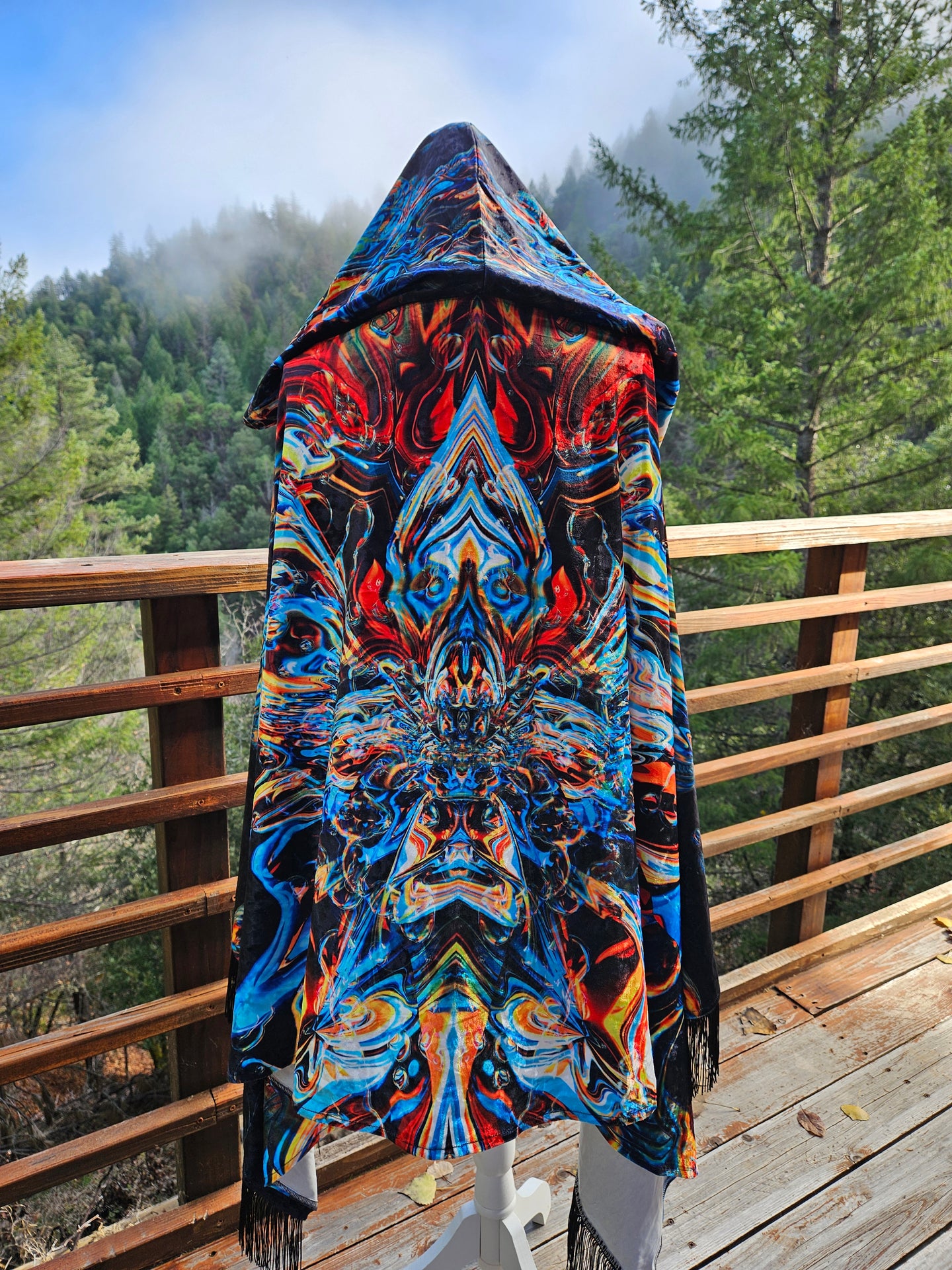 Mercury in Retrograde Velvet Hooded Pashmina