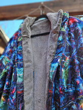 Suwampee Crushed Velvet Cloak with Olive Green Gray Faux Fur lining