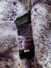 MEDIUM: Isis/Ina May Banjo Glass Remix Pullover Hoodie with Purple Faux Fur lined in the hood