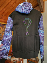 SMALL: Angels Dancing on a Pin ZIP UP with Purple Faux Fur in the hood