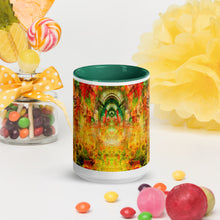 Sun Halls Mug with Yellow Interior and Handle
