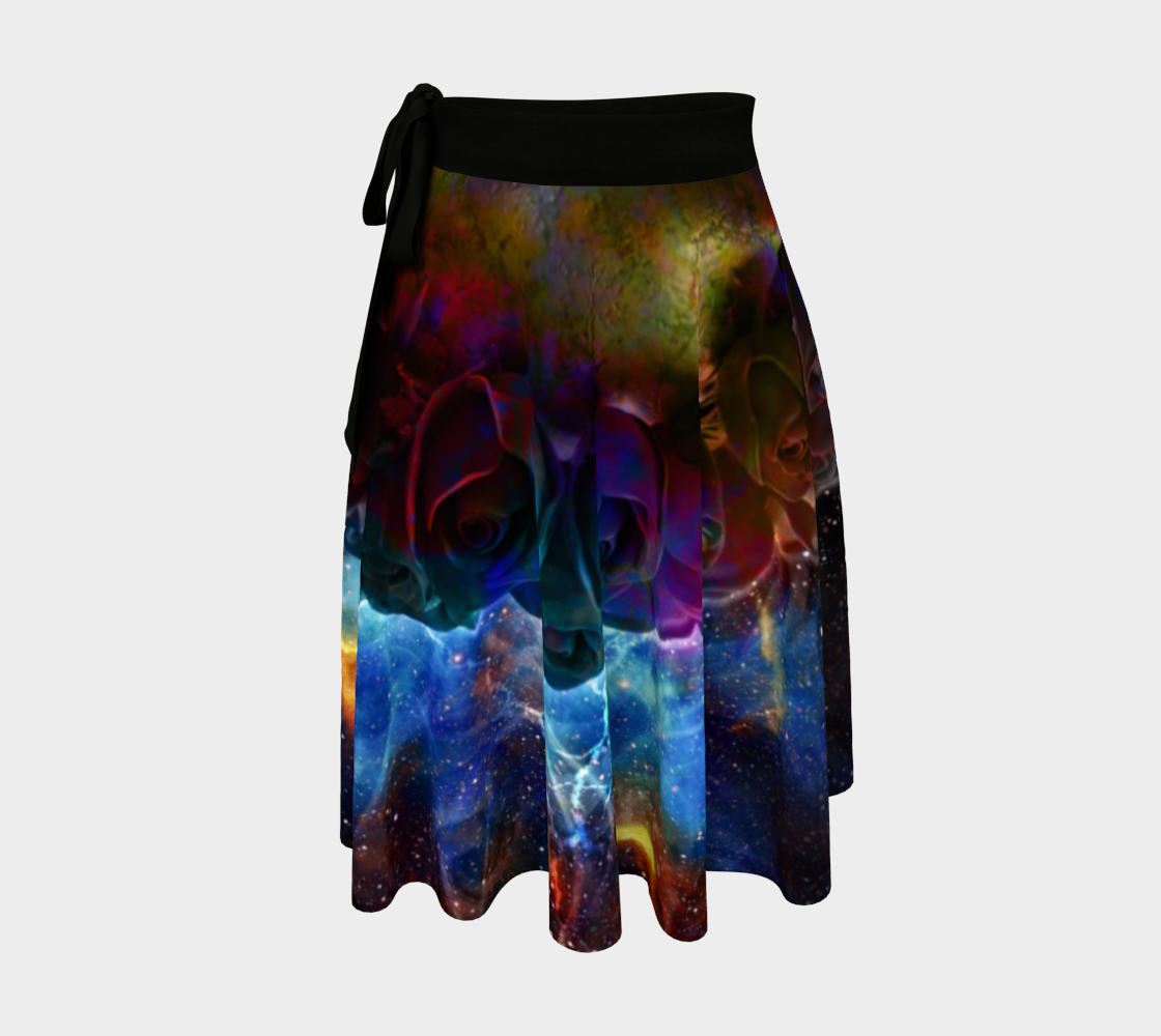 LADY WITH ROSES WRAP SKIRT