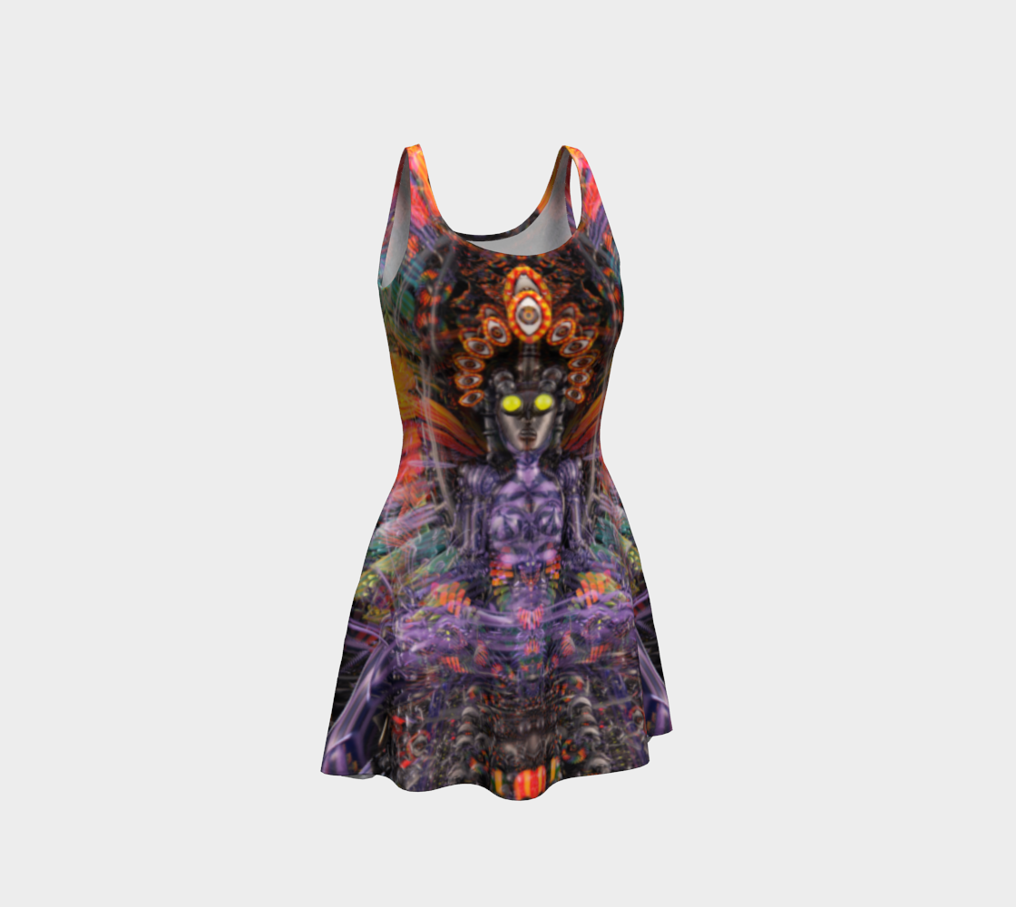 Isis/Ina May Banjo Glass Remix Flare Dress