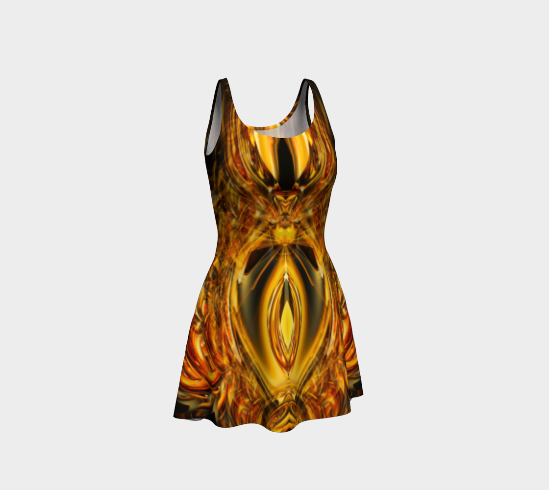 Golden Amulet Flare Dress