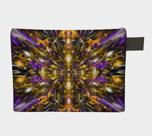 DIAMONDS AND THUNDERBOLTS ZIPPER POUCH