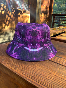 THRESHOLD CONSCIOUSNESS AND PURPLE PORTAL DARK BUCKET HAT