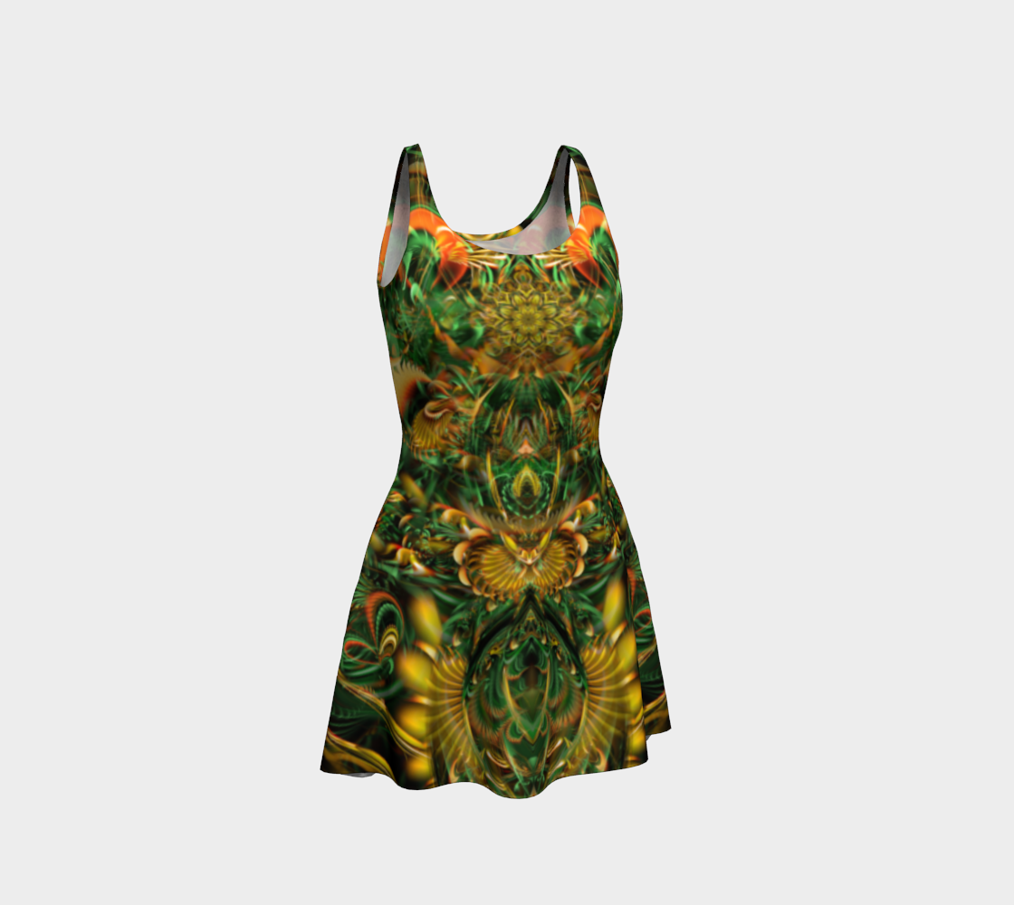 Cracking The Seed Fitted Flare Dress Medium