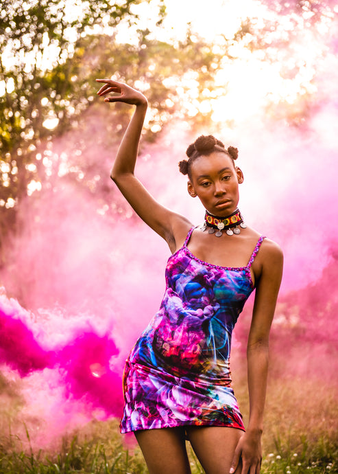 PSYCHEDELIC CIRCUS MINI DRESS