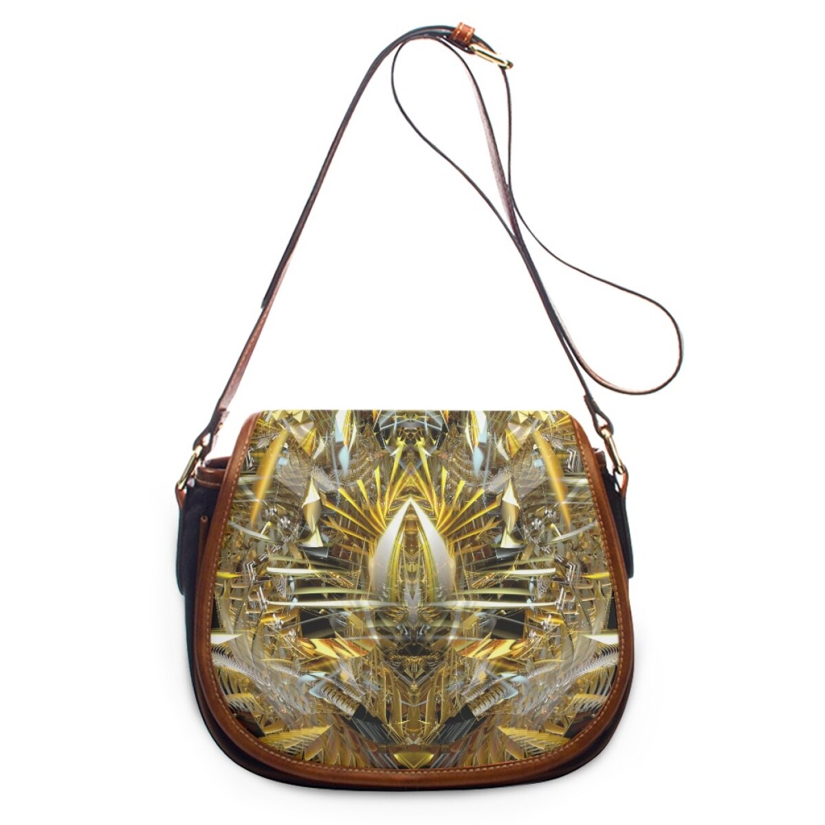 GOLDEN LOTUS CROSSBODY PURSE