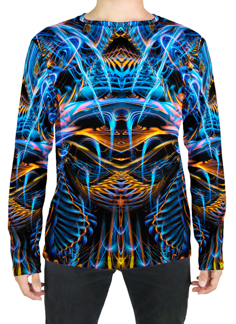 SOUND WAVES OVER DARK LONG SLEEVE T-SHIRT