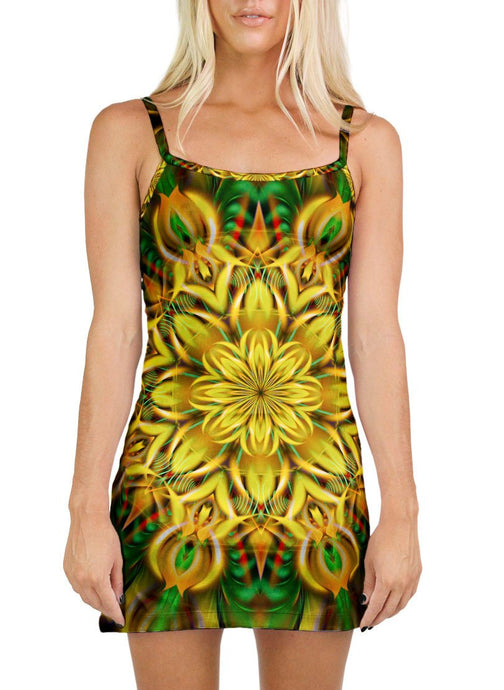 Alien Sunflower Mini Dress