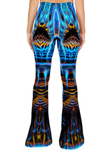 Sound Waves Over Dark Bell Leggings