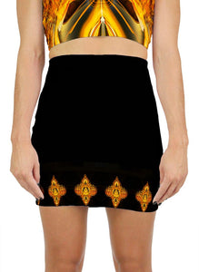 GOLDEN AMULET MINI SKIRT
