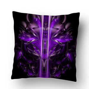 Purple Alien Throw Pillow Cover