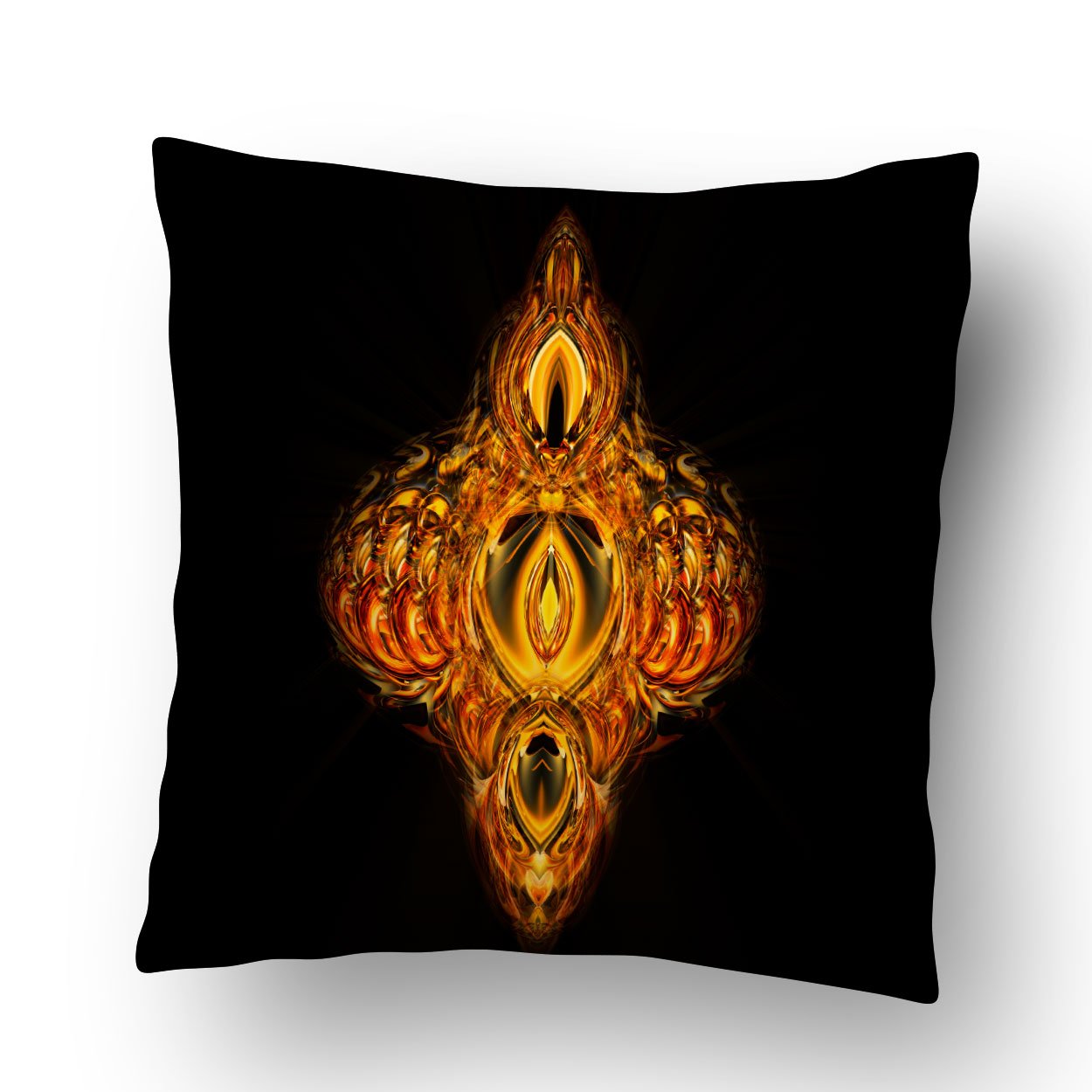 Golden Amulet Throw Pillow Cover