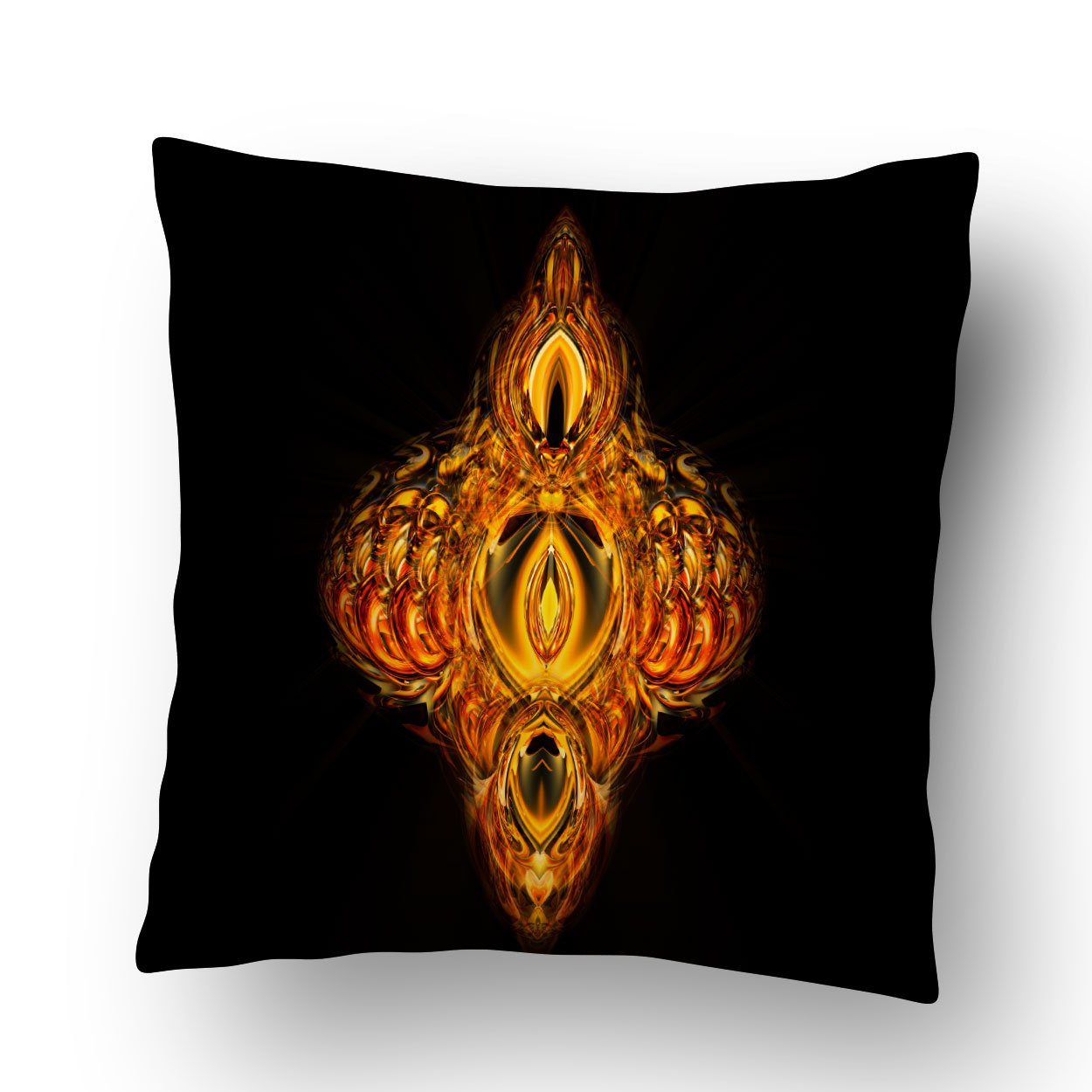 Golden Amulet Throw Pillow Cover