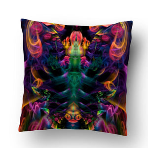 Rainbow Smoke Throw Pillow Cover