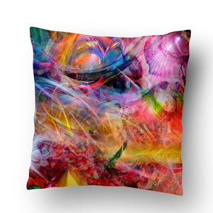 Psychedelic Circus Throw Pillow Cover