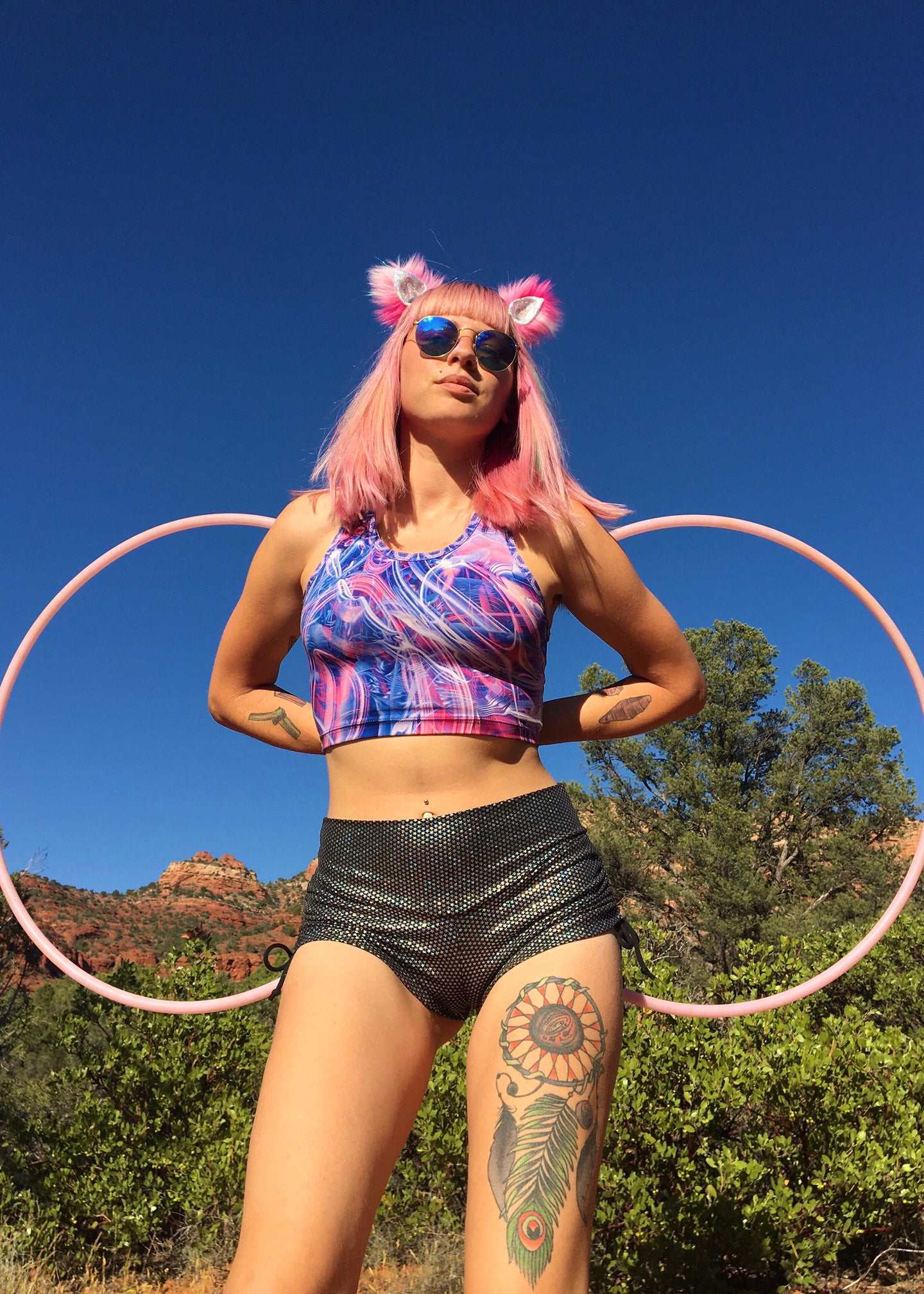 COSMIC LOVE RACERBACK CROP
