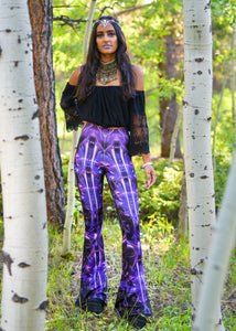 PURPLE ALIEN BELL LEGGINGS