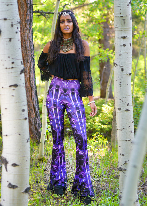 PURPLE ALIEN BELL LEGGINGS