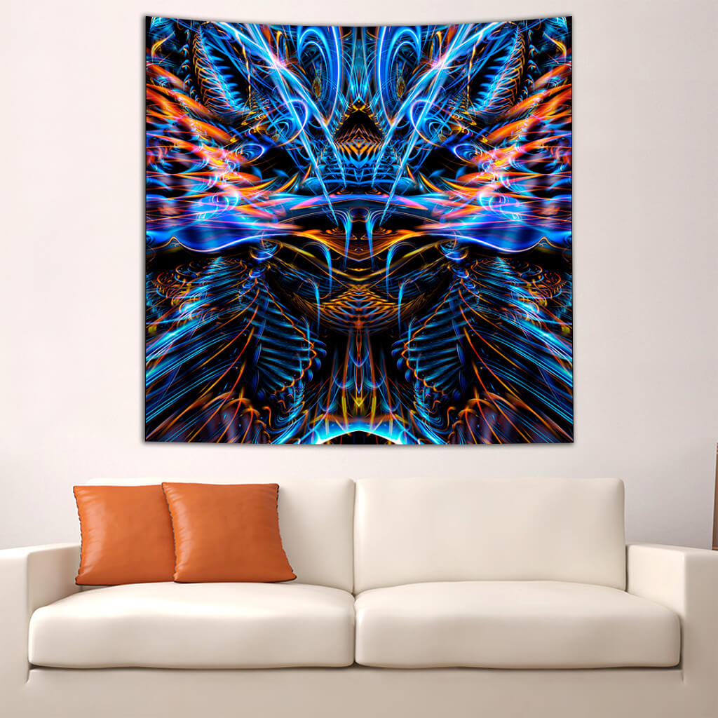 Sound Waves Over Dark Tapestry