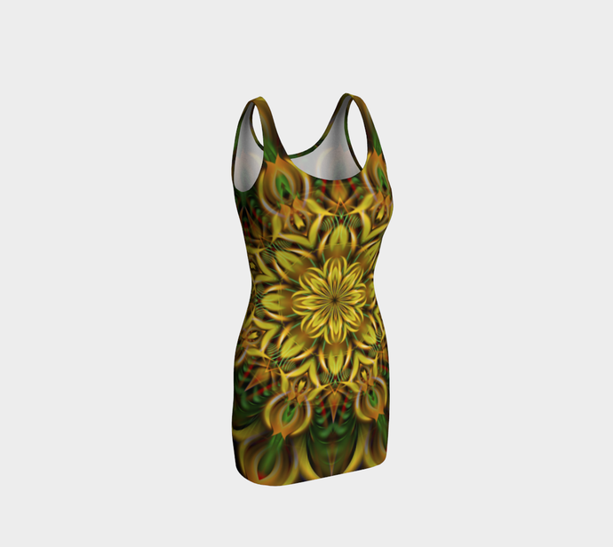 Alien Sunflower Bodycon Dress