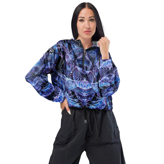 Angels Dancing on a Pin Cropped Windbreaker