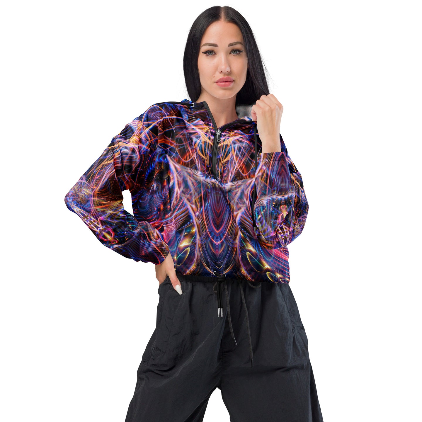 Cosmic Noise Cropped Windbreaker