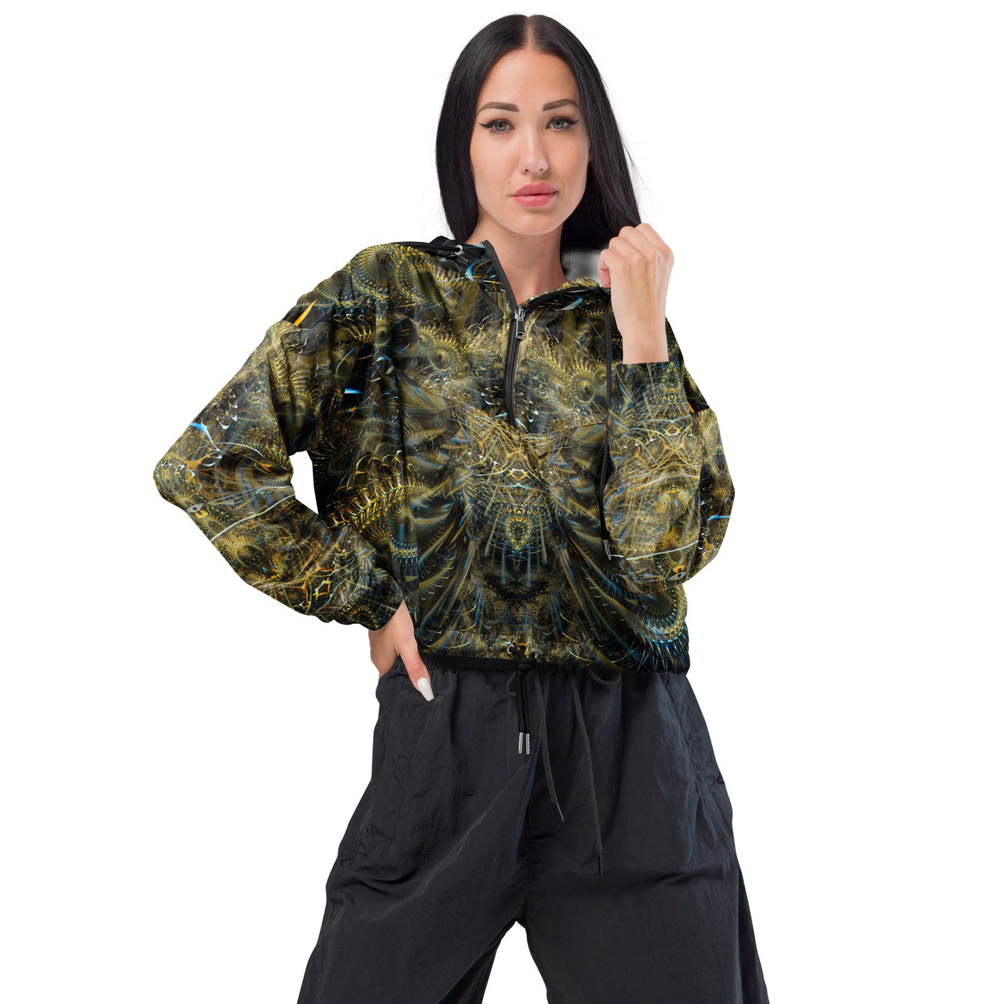 GIVE IT A WHIRL CROPPED WINDBREAKER