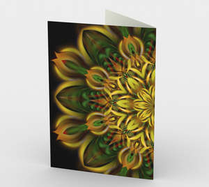 ALIEN SUNFLOWER STATIONERY CARDS (SET OF 3)