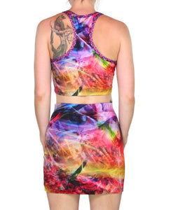 PSYCHEDELIC CIRCUS RACERBACK CROP