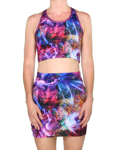 PSYCHEDELIC CIRCUS RACERBACK CROP