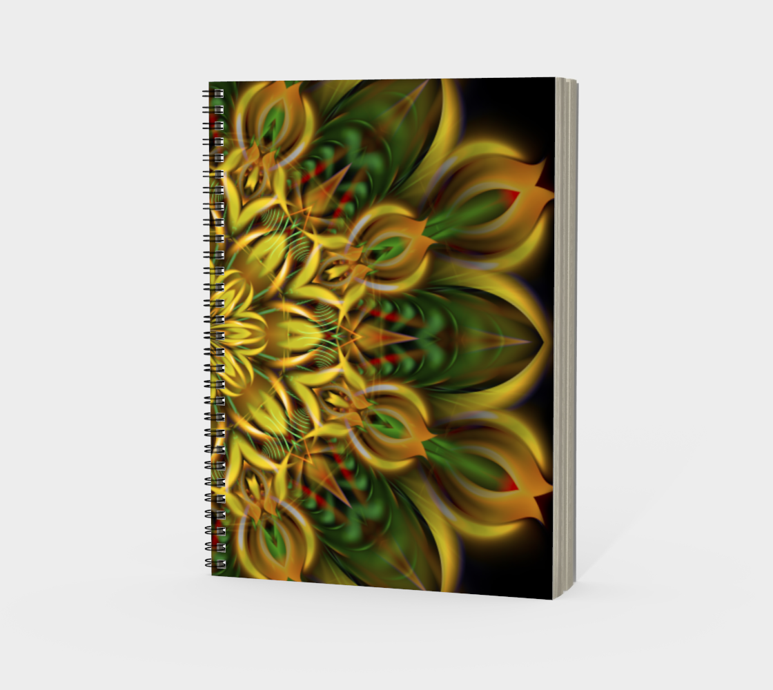 ALIEN SUNFLOWER SPIRAL NOTEBOOK